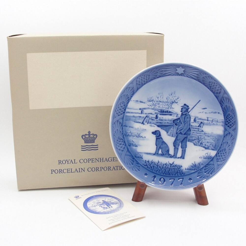Royal Copenhagen 1977 Christmas Plate Immervad Bridge Immervad Bro Box Booklet